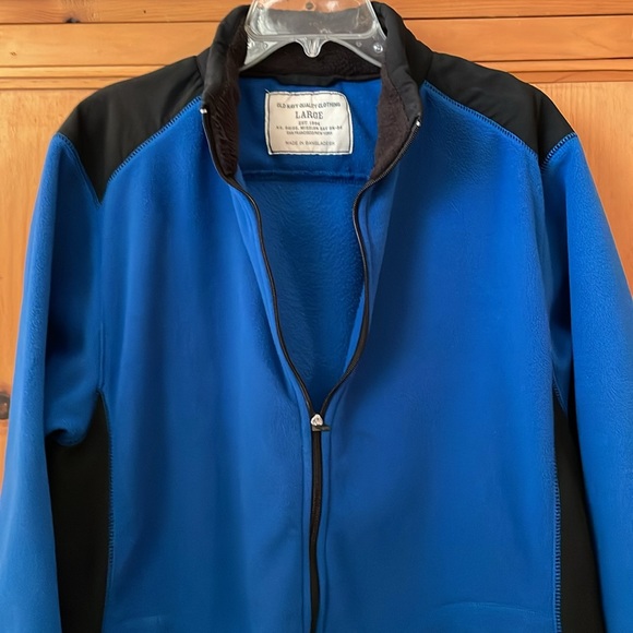 Classic Old Navy men’s fleece/nylon full front zip jacket, size Large - Picture 3 of 13
